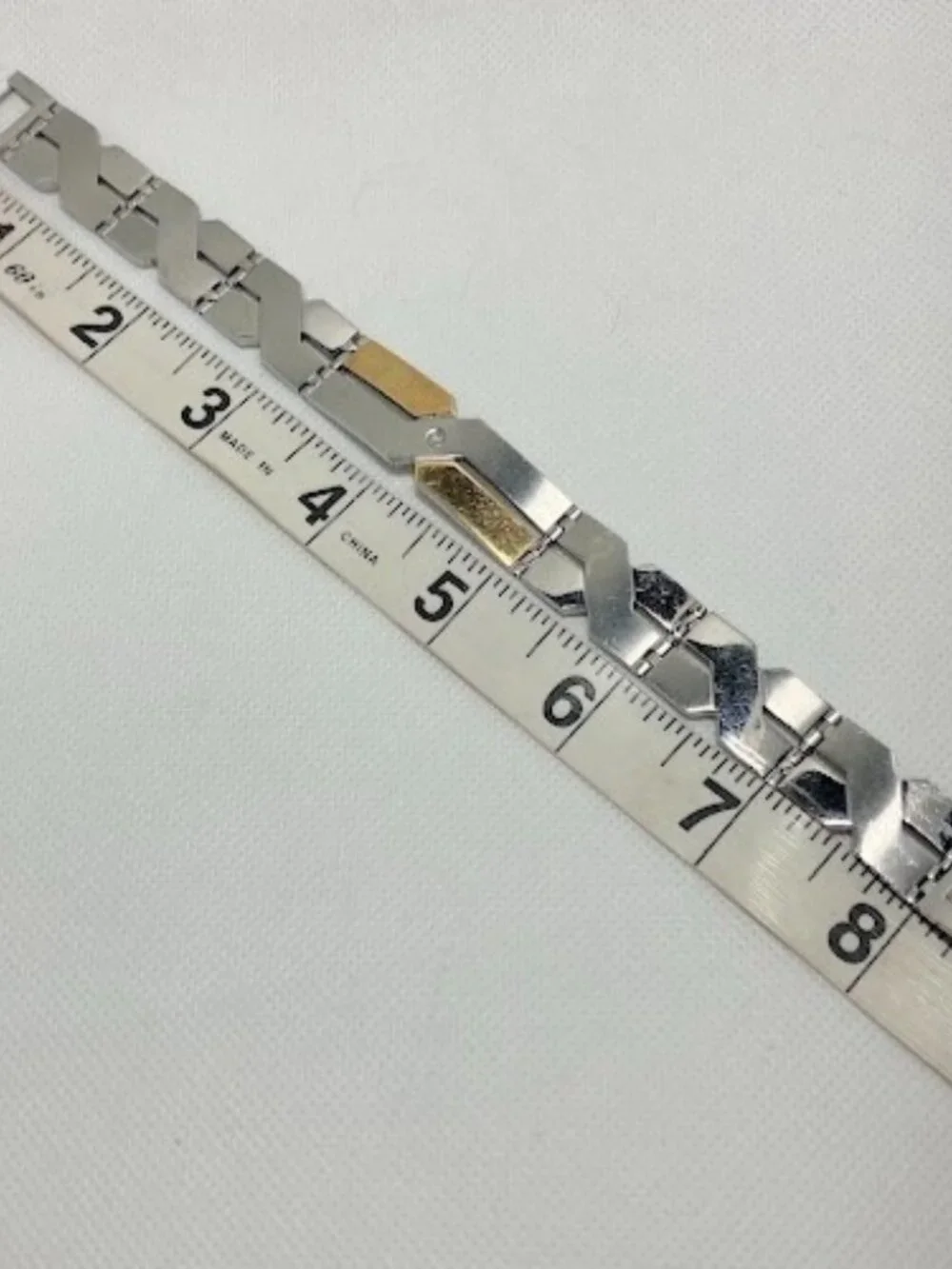 Dolan Bullock Vintage Mens Milan Diamond Two-Tone Bracelet 18k Stainless Steel